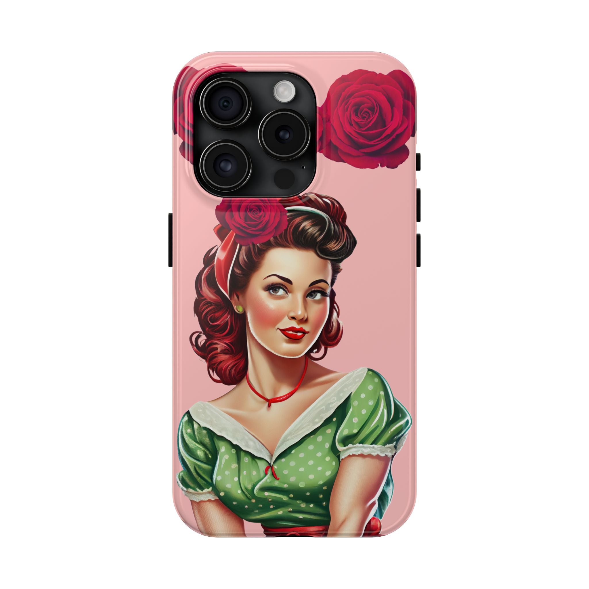 50s Rose Pinup Romance Phone Case 🌹💕📱