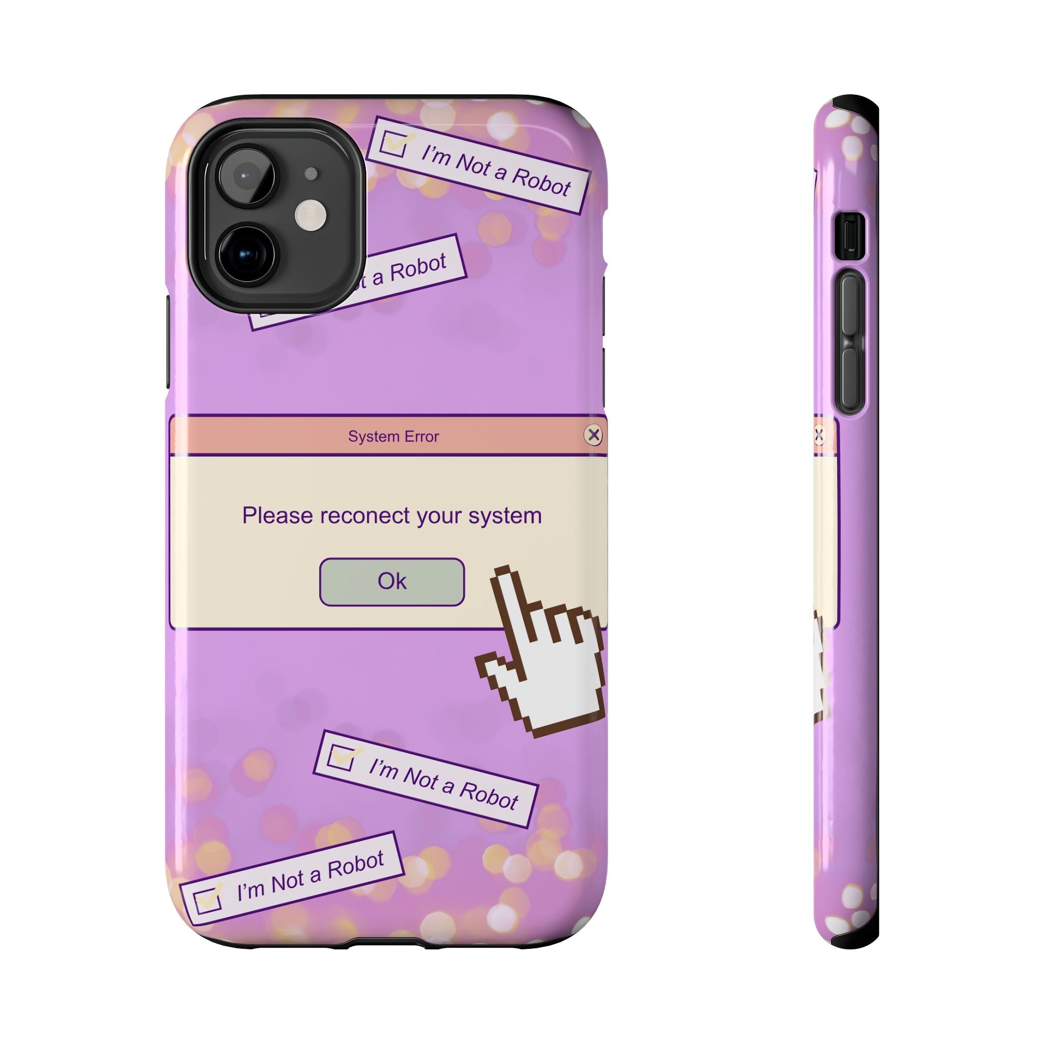 Y2K I’m Not a Robot System Error Phone Case 🤖💻📱