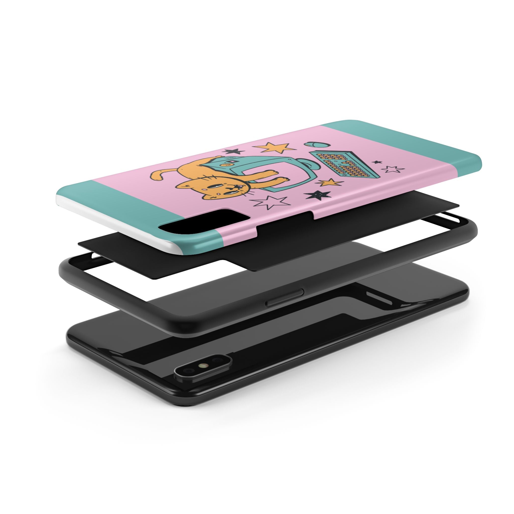 90s Cat and Computer Phone Case 🐱💾