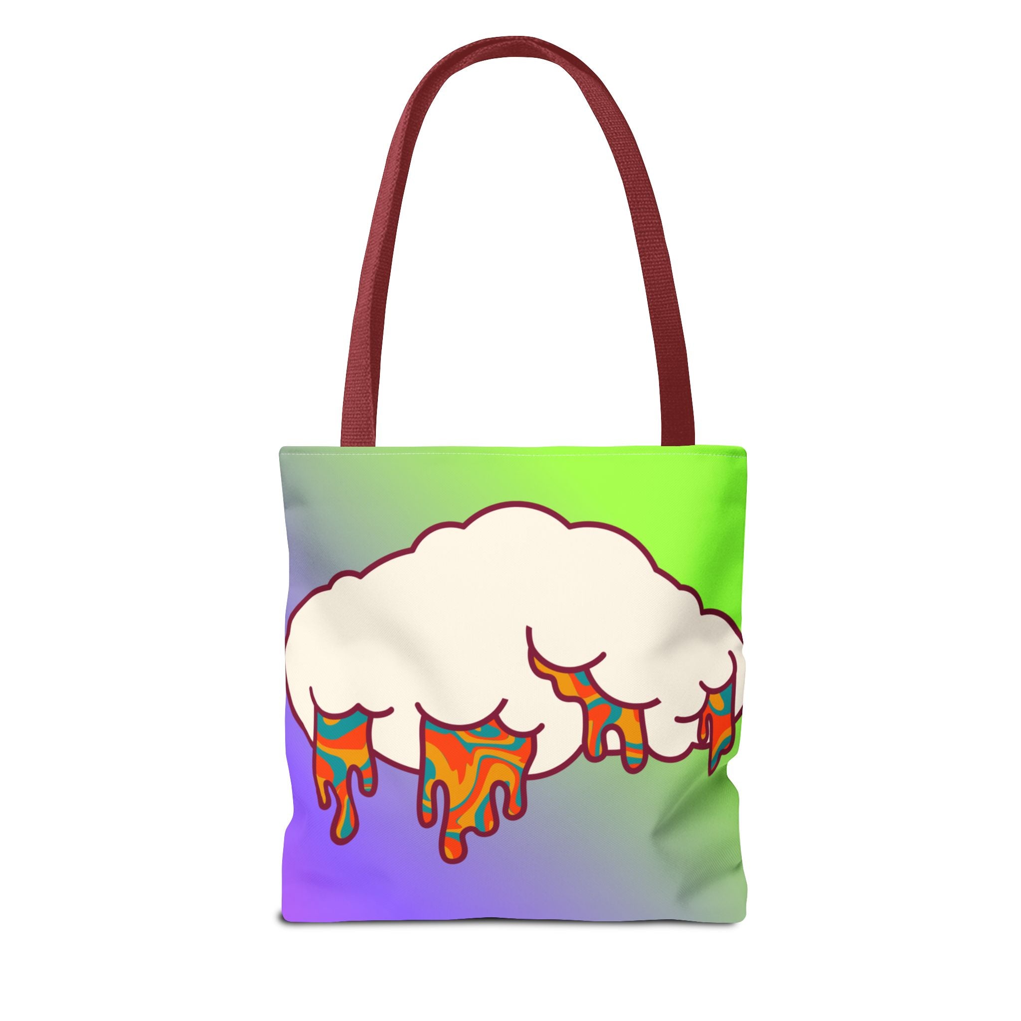 🍄☁️ 70s Trippy Cloud & Mushroom Tote Bag 🌈✨